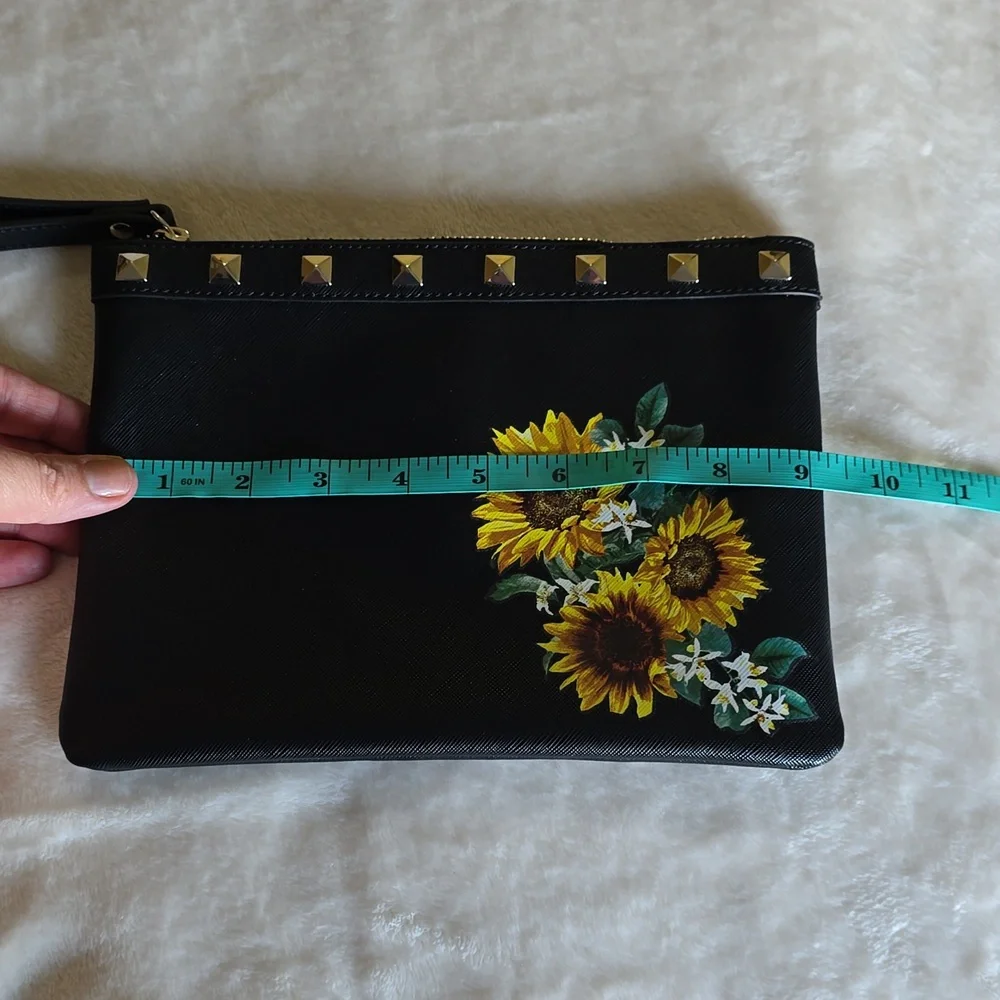 White‎ House Black Market Sunflower Pouch Wristlet - Picture 10 of 11
